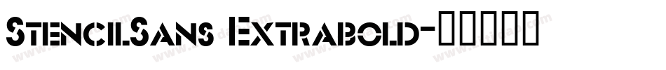 StencilSans Extrabold字体转换